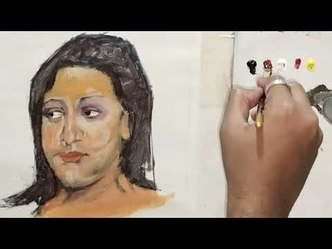 acrylic portrait painting time lapse