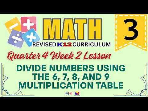 MATH 3 | DIVIDE NUMBERS USING 6,7,8,9 MULTIPLICATION TABLE | WEEK 2 LESSON | QUARTER 4 | REVISED CUR