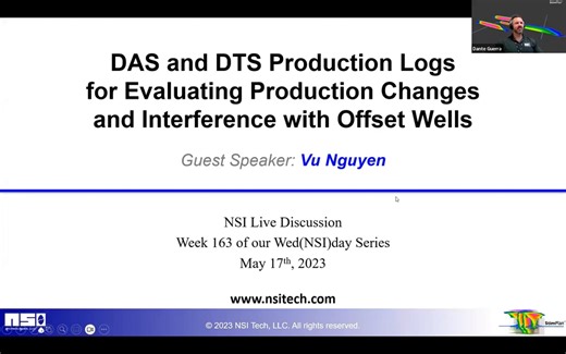 Wed(NSI)day - 5/17/23 - DAS and DTS Production Logs for Evaluating Production Changes and Interference with Offset Wells