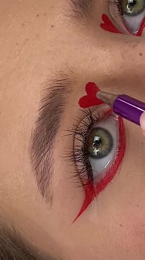 ❤️eyes mini tutorial #fyp #valentinesmakeup
