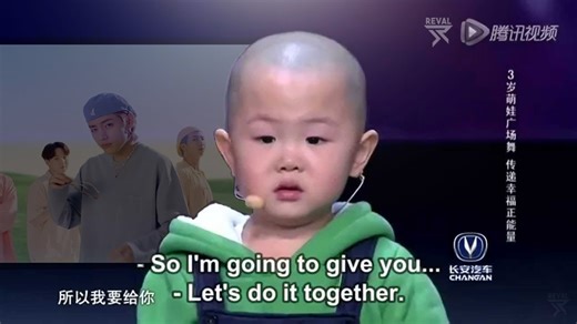 3-year-old dances, wows judges on Chinese talent show.