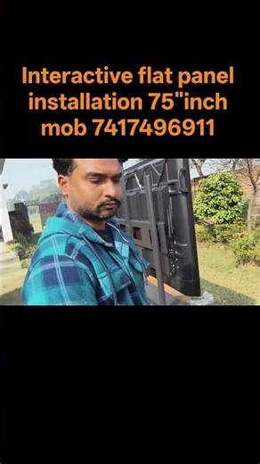 interactive flat panel installation 75"inch #youtubeshorts #shortsvideo #shorts