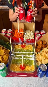 88K views · 112 reactions | This Party Platter is life changing勞 I cut up soda boxes to serve this life changing platter for your upcoming superbowl party. I added yummy tostios, doritos, vegetables, and other special game day finger foods. The dip is made out of sour cream, cheese, and guacamole. It tasted so good! A must try. | The Jenn Show | Facebook