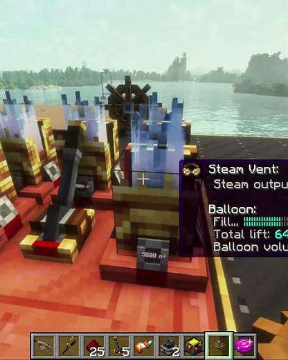 MINECRAFT CREATE AERONAUTICS STEAM VENT How do you make an airship fly?