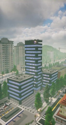 Skyscraper build in Minecraft! #minecraftcity #minecraftshorts