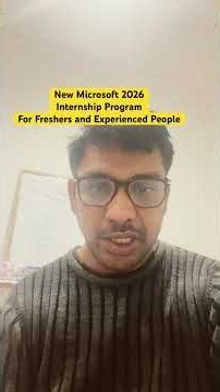 Microsoft Internship Program 2026 for freshers and experienced people #microsoftinternship
