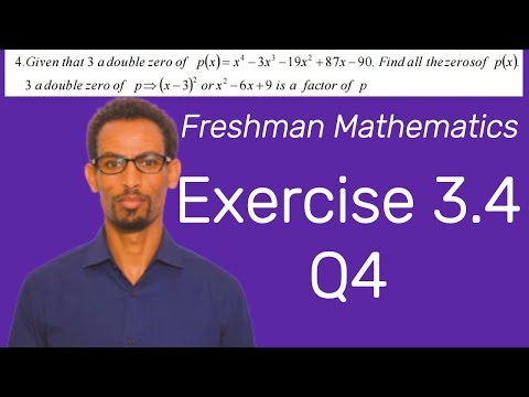Freshman Mathematics Exercise 3.4 Question 4