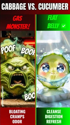 Flat Stomach Hack: Why this food makes you fart more often 🤢 vs 🥒