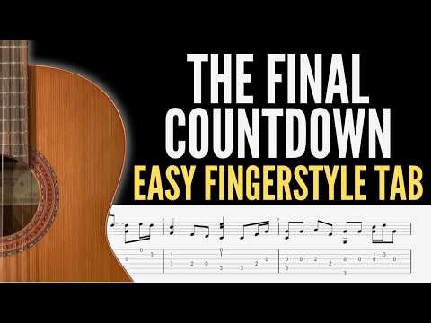 The Final Countdown Easy Fingerstyle Tab – Europe (Beginner Guitar Tabs)