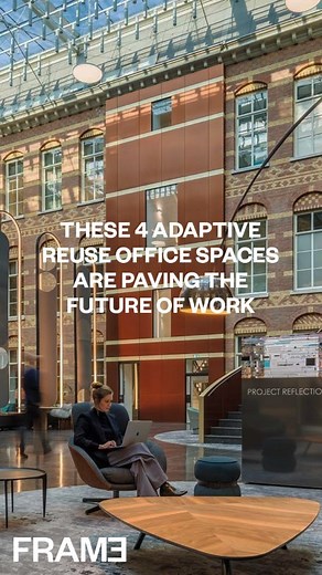 1.7K views | The workplace has substantially changed in recent years, and offices should be built to adapt to these changes without wastefully being refitted every time user needs shift. We rounded up four adaptive-reuse projects that use existing space to activate present and future modes of working. Find more adaptive office spaces on frameweb.com _ #officedesign #adaptive #workplace #architecture | FRAME | Facebook