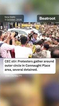 Protesters gather around at CP, several detained #shorts
