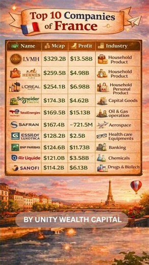 Top 10 companies of France 🇫🇷 #shorts #finance #france