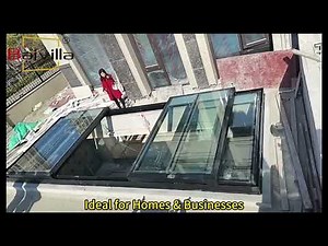 Electric Sliding Flat Roof Window Skylight #slidingskylight