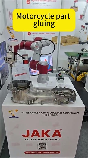 Demo - Motorcycle part gluing with JAKA robot