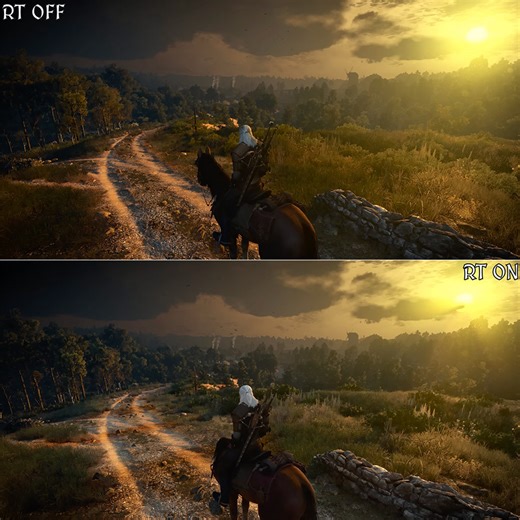 What The Witcher 3 Next Gen PC Looks Like with Ray Tracing On Versus Off