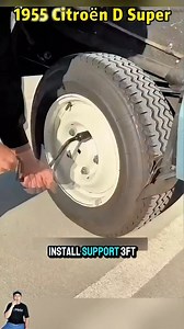 Changing a Tire Like Magic: The Genius of the 1955 Citroën DS 😱 #CitroenDS #EngineeringMarvel #HydraulicSuspension #ClassicCars | INdra Asm