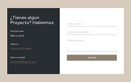 Formulario de contacto en celda de cuadrícula - Plantilla HTML por Nicepage