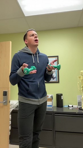 POV: me teaching my patient how to do rotator cuff exercises #physicaltherapy #physicaltherapystudent