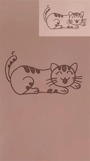 Simple drawing of a kitten #drawing #art #easydrawing