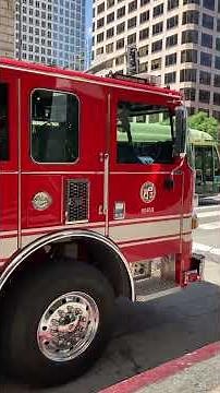 LAFD Los Angeles Firefighters and T15 Fire Truck