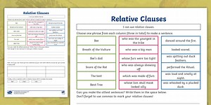 'How to Skin a Bear' Relative Clauses Game