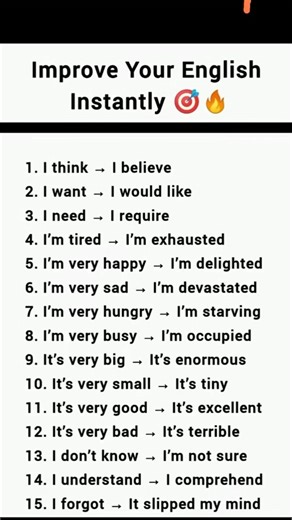 improve your english instantly 💯❤️‍🔥Upgrade Your English Instantly! (15 Smart Phrases) #sorts