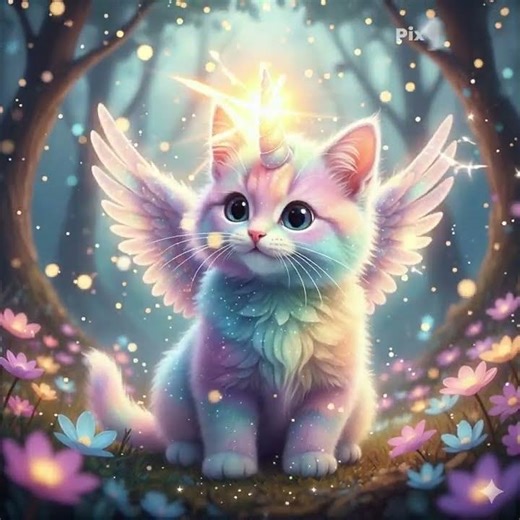 Rainbow Unicorn Kitten Is Sparkling Like Crazy Today! 🌈🦄😍