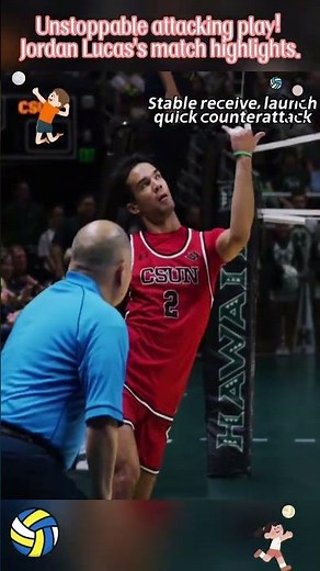 Jordan Lucas's iconic volleyball moments#jordanlucas #volleyball #csun #usaus