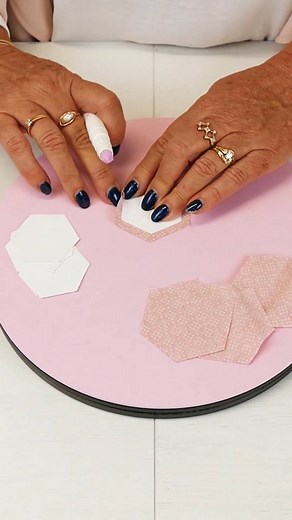 A quick demonstration by Sue Daley of her simple method for English Paper Piecing. Cut your prep time by 75% using the Sue Daley Sewline Glue Pen. | Sue Daley Designs