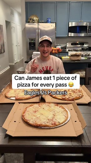 78K views · 209 reactions | Over/Under 58.5 slices of pizza  @hsb_james #nfl #nflfootball #packers #eagles #food #pizza #foodie #dkpartner | Handshake Bets | Facebook