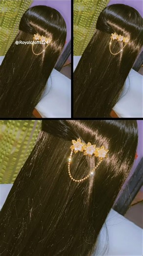 Making a beautiful hair clip #diyhairclip #handmade #homemade #youtubeshorts #hairclips #trending