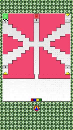 Simulando 2D on Instagram: "Square Race: Find the ONE True Exit! 🟦🟥🟨🟩#simulation #squarerace #squareracegame #racingsquares #squares"
