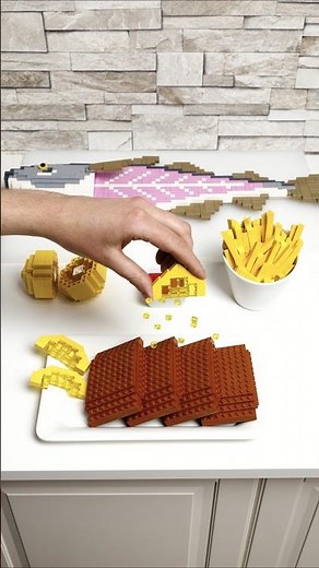 Fish and Chips 🐟🍟 LEGO Stop-Motion Cooking. 🎬