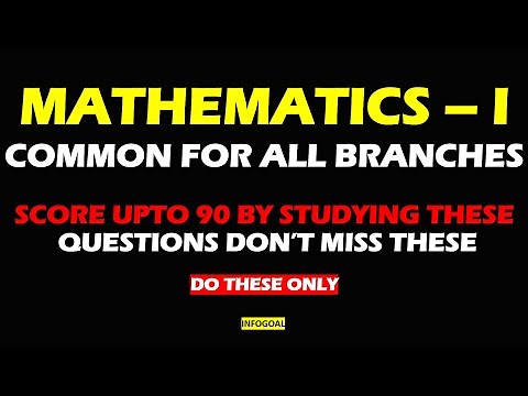 VTU Mathematics 1 Most Important Questions 2025 | Scoring Package For Mathematics 1 | Infogoal