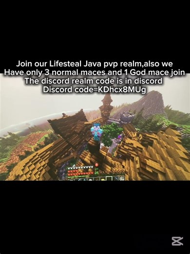 Java pvp with Lifesteal bedrock realm code in discord#lifesteal #javapvp #realm