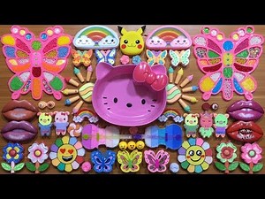 Mixing Random Things into Clear Slime | Slime Smoothie | Satisfying Videos #125