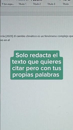 Redacta tus citas parafraseadas en APA 7 📖💯