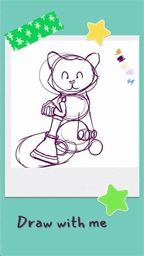 Chess loving cat holding a bishop drawing