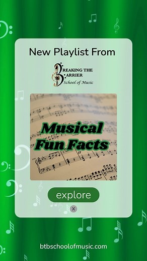 Link in Bio! #musiclessons #musicfacts #funfacts #music #btb #BTBFamily #BTBMusic #guitar #piano #flute #cognitivefunction #stressrelief #playlist | Breaking the Barrier School of Music