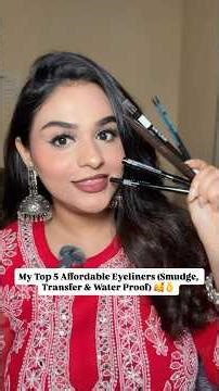 Affordable Eyeliners (Water, Smudge & Transfer Proof) 🥰🫰 #eyemakeup #eyeliner #eyelinertutorial