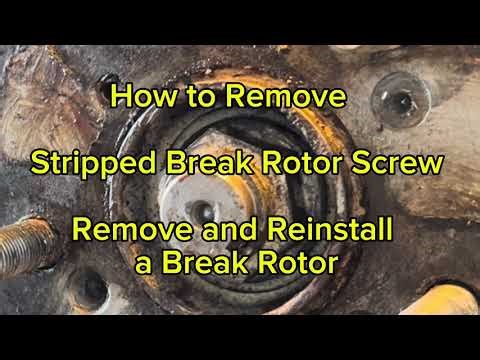 How to Remove Stripped Brake Rotor Screw, Remove and Reinstall a Brake Rotor, FnF918