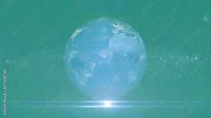 Earth Planet animation in space.