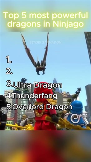 Top 5 most powerful dragons in Ninjago 🔥🐉 #ninjago #cartoon #nostalgia