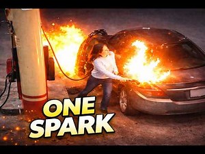 Static Electricity Starts Gas Station Fire (Caught on Camera)