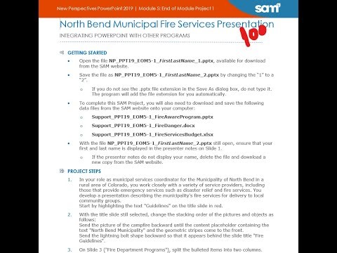 New Perspectives PowerPoint 2019 | Module 5: End of Module Project 1