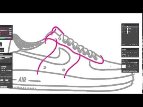 How to draw Nike Air Force shoes