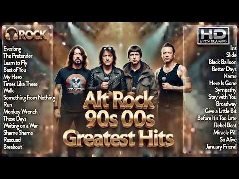 Alt Rock 90s 00s Full Album 🎸 Foo Fighters, Goo Goo Dolls, Oasis, Linkin Park Style Vibes