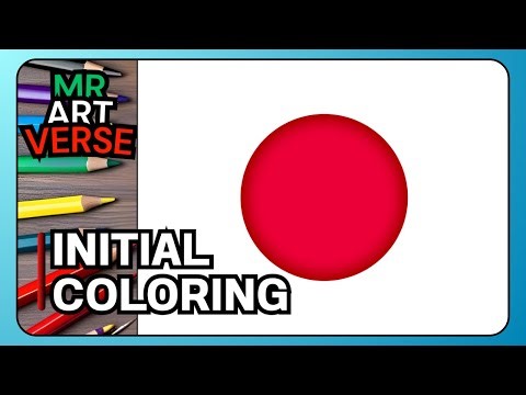 Japan Flag Fast-Paced Painting | Initial Coloring | Mr.Artverse