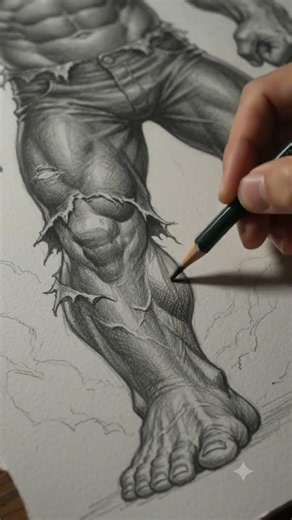 💚 Hulk Pencil Drawing ✏️ | Amazing AI Art Process #shorts
