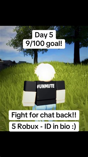 LOWERED TO FIVE ROBUX!! :) Join the movement #unmute! #roblox #viral #foryoupage #protest